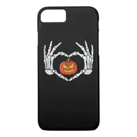 Vintage Skeleton Hands Heart Pumpkin Autumn Hallow iPhone 8/7 Case