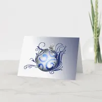 blue elegant Christmas Greeting Cards