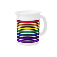 Pitcher - Bars of Rainbow Colors