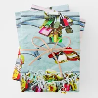 So much love! Love locks for eternal love   Wrapping Paper Sheets