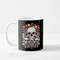 Whimsigoth Skulls & Mushrooms Vintage Botanical Ae Coffee Mug