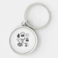 Cottagecore Aesthetic Goblincore Mushroom Snail Keychain