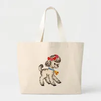 Vintage Lamb Large Tote Bag