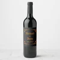 Goth or Halloween Wedding Wine Label