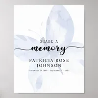 Funeral Share a Memory Butterfly Sign