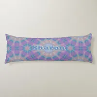 Pastel Mother of Pearl Pattern Name Monogram | Body Pillow