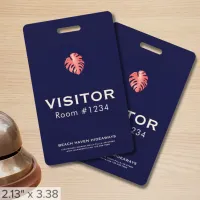 Company Logo Visitor Badge Hotel Resort