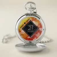 Elegant 23rd Imperial Topaz Wedding Anniversary Pocket Watch