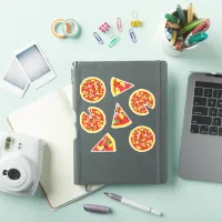 Pizza and Pizza Slices Cartoon Sticker