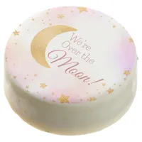 Girl Over the Moon Pink Baby Shower Chocolate Covered Oreo
