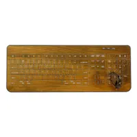 Faux Rustic Barn Wood Wireless Keyboard