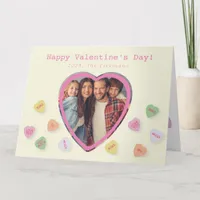 Heart Photo Happy Valentine's Day Candy Hearts  Card