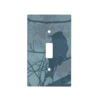 Bird Blues Grunge by Angelandspot Light Switch Cover