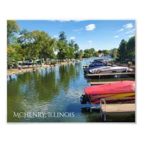 McHenry, Illinois River Walkway on the Fox River  Photo Print