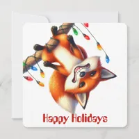 Funny Fox Holiday Greeting Card