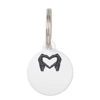 Hands Forming Skeleton Heart Hands Minimal Touch Pet ID Tag