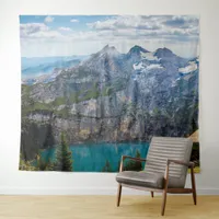 Mountains and Ocean View Nature Tapestry