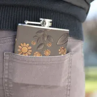 Golden Flowers Flask