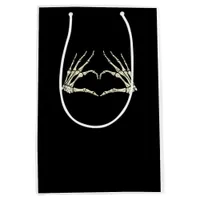Skeleton Hands Heart Funny Halloween Men Women Kid Medium Gift Bag