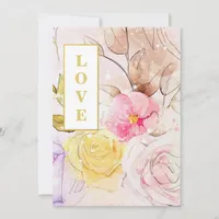 *~ Classic Romance AR26 Flower QR  RSVP Wedding Invitation