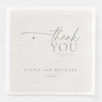 Chic Neutrals Wedding Thank You Powder ID1020 Paper Dinner Napkins