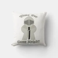 Time For Game Knight Epic Meeple Board Gamer Throw Pillow