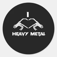 Funny Halloween Skeleton Heart Hands Classic Classic Round Sticker