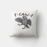 F-Caw-F Classic Minimal Clean Throw Pillow