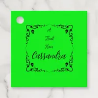 Halloween Slime Green Personalized Favor Tags