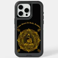 Golden Buddha Surrounded by Intricate Patterns iPhone 15 Pro Max Case