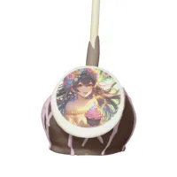 Pretty Anime Girl's Birthday Cupcake Cake Pops