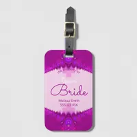 Pink Country Style Team Bride Luggage iD Tags