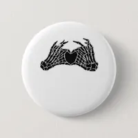Skeleton Heart Hands Clean Graphic Mood Button