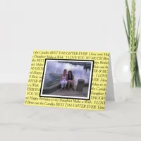 Personalized Photo Happy Birthday to my Daughter Card