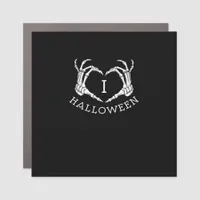 Halloween Skeleton Heart Fall Car Magnet