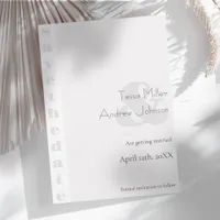 Simple Modern Black and White Wedding Save The Date