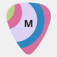 Bright Stylish Abstract Modern Pretty Monogrammed Guitar Pick