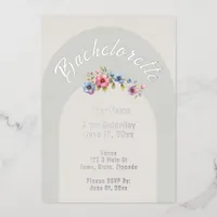 Spring Flowers Bachelorette Foil Invitation