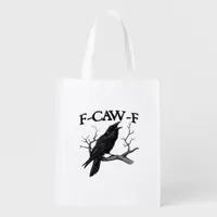 F-Caw-F Classic Vintage Graphic Grocery Bag