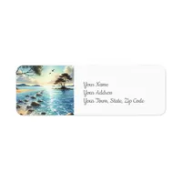 Coastal Return Address Label