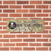 Pirate Personalized Address  Metal Sign