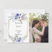 Wedding Photo Thank You  |  Violet Anemone Floral