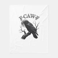 Crow, F-Caw-F Funny Bird Moon Gothic Tri-Blend Cre Fleece Blanket