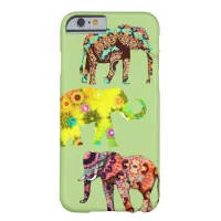 Pretty Colorful Artsy Elephants Cell Phone Case