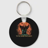 Tis The Season To Be Creepy Pumpkin Keychain