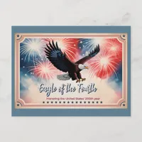 2026 Mini Calendar Firework, "Eagle of the Fourth" Postcard