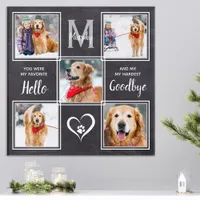 Pet Memorial Keepsake Photo Collage Canvas Print