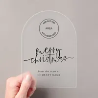 Company Logo Merry Christmas Acrylic Greetings  Acrylic Invitations