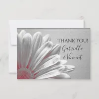 Red Floral Highlights Flat Thank You Notes