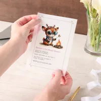 Deer Girl “One Happy Camper” 1st Birthday Party Vellum Invitations